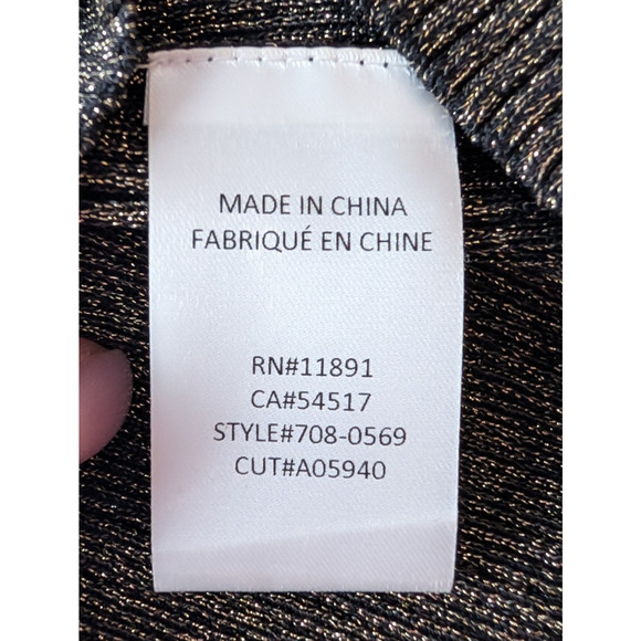 Ali & Jay Shine Bright Metallic Ribbed Turtleneck Sweater Dress Medium Holiday - Picture 12 of 13